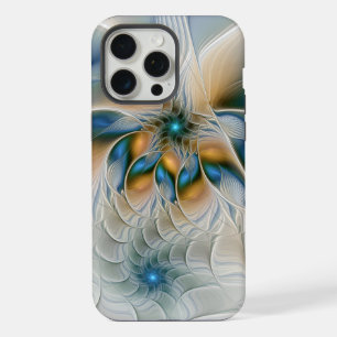 Schwebende, abstrakte Fantasy-Fraktal-Kunst in Bla iPhone 15 Pro Max Hülle