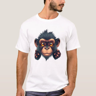Schwebende Affen-Gesichtskunst T-Shirt