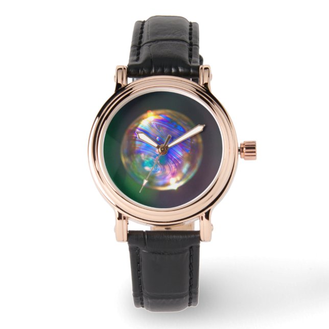 Schwebende Blasenreflexion Armbanduhr (Vorderseite)