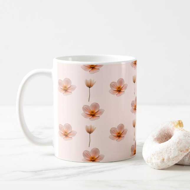 Schwebende Blumenmelodie Kaffeetasse (Mit Donut)