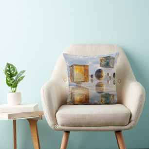 Schwebende geometrische Wunderwerke über Wasser Kissen
