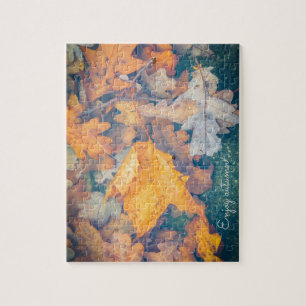 Schwebende Herbstblätter Puzzle
