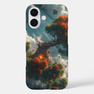 Schwebende Herbstinseln iPhone 16 Hülle