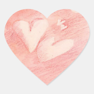 Schwebende Herzen - Aufkleber