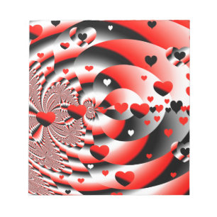 Schwebende Herzen Notizblock