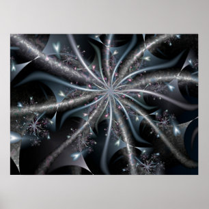 Schwebende Herzspirale Poster