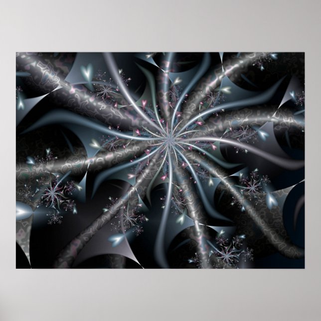 Schwebende Herzspirale Poster (Vorne)