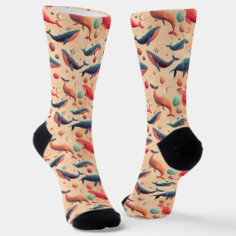 Schwebende kosmische Wale Socken