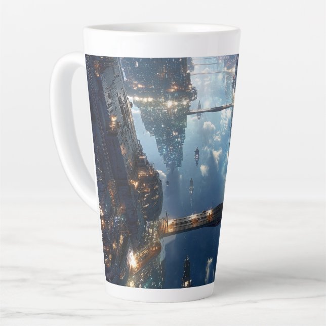 Schwebende Metropole am Himmel Milchtasse (Linke Ecke)