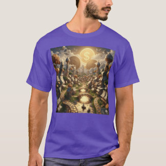 Schwebende Münzstadt des Glücksfreundes T-Shirt