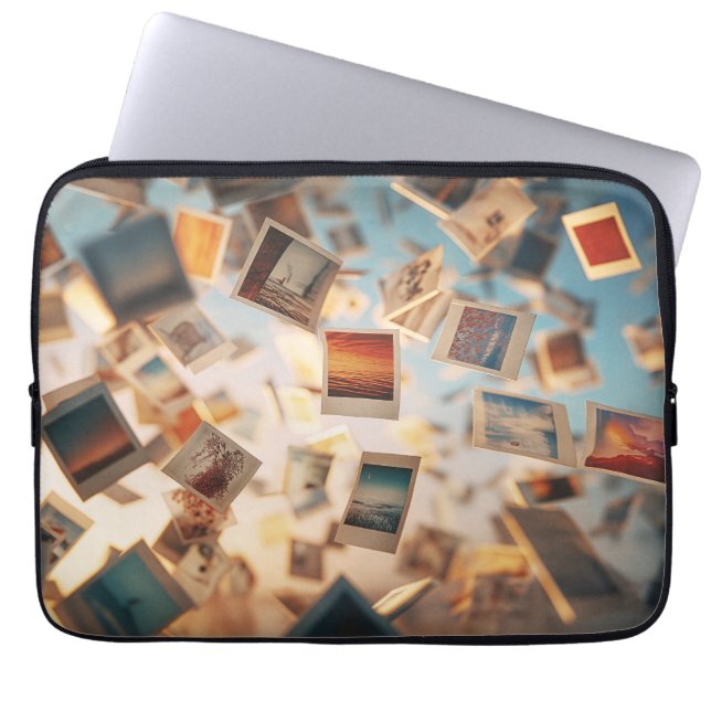 Schwebende Polaroid-Erinnerungen Laptopschutzhülle (Vorderseite)