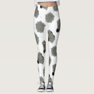 schwebende schwarz-weiße Streifen Leggings