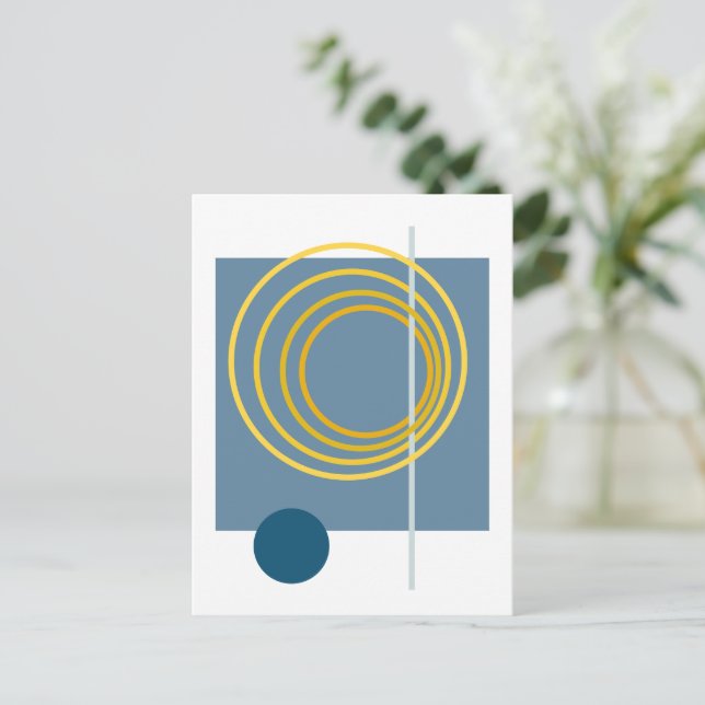 Schwebender Kreis 5 Postkarte (Stehend Vorderseite)