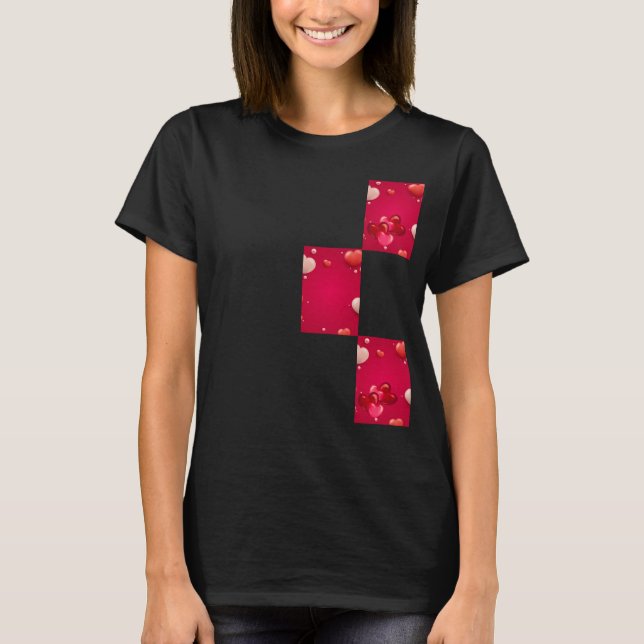 Schwebendes Herzen-Ballon-Design – Valentinstag T-Shirt (Vorderseite)