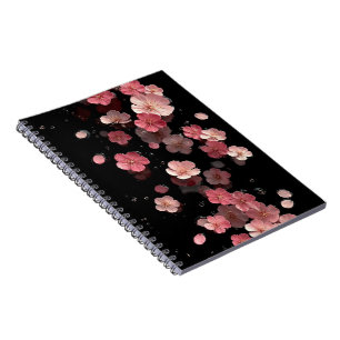 Schwebendes Kirschblüten-Blumen-Notizbuch Notizblock