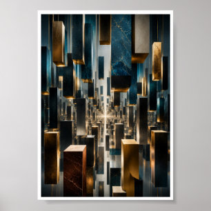 Schwebendes Monolith-Infinity-Wandkunstwerk Poster