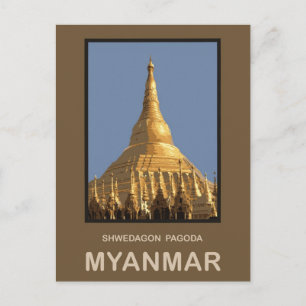 Schwedagon-Pagode Yangon Myanmar Postkarte