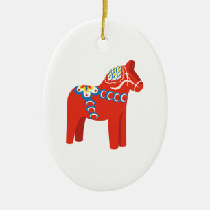 Schwede Dala Pferd Keramikornament