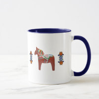 Schwede Dala Pferd mit Norweger Rosemaling