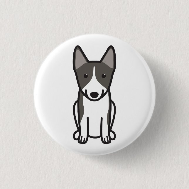 Schwede Vallhund HundeCartoon Button (Vorderseite)