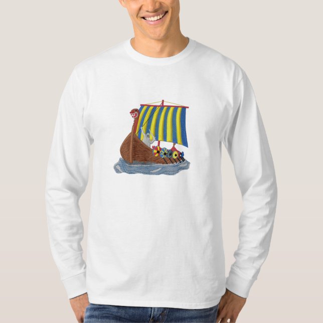 Schwede-Viking-Schiff T-Shirt (Vorderseite)