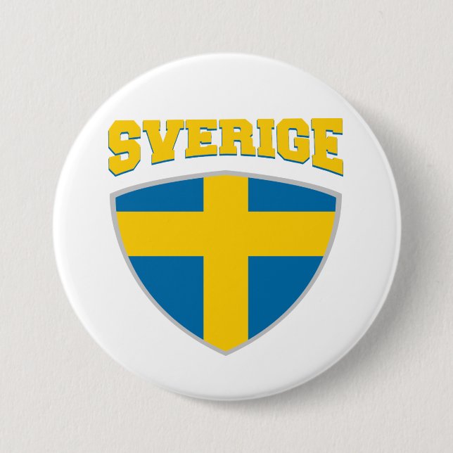 Schweden - Abzeichen des Flaggenschilds Button (Vorderseite)