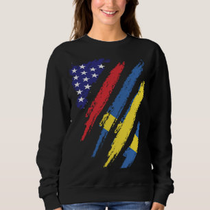 Schweden American Ground Flag USA Patriot Heritage Sweatshirt