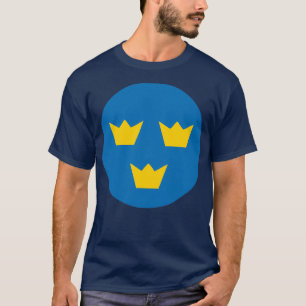 Schweden Aufkleber mit drei Kronen Sverige tre kro T-Shirt