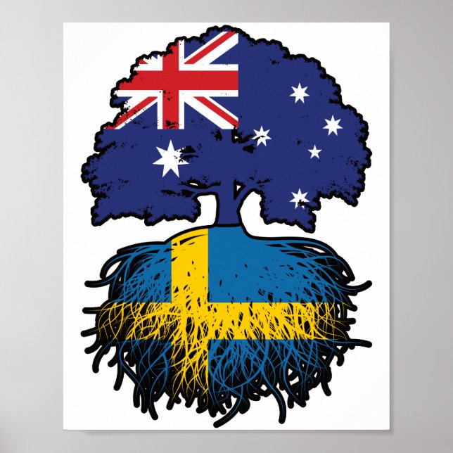 Schweden Australien Tree Roots Poster (Vorne)