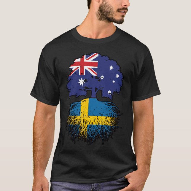 Schweden Australien Tree Roots T-Shirt (Vorderseite)