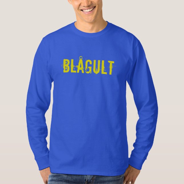 Schweden Blågult Long Sleeve T - Shirt (Vorderseite)