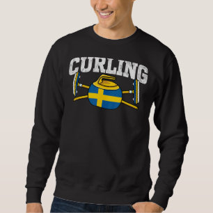 Schweden Curling Broom Winter Ice Sport Schwedisch Sweatshirt