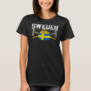Schweden Curling Broom Winter Ice Sport Schwedisch T-Shirt