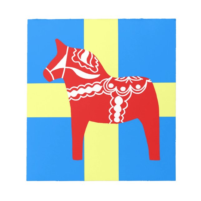 Schweden Dala Horse Notizblock (Vorderseite)