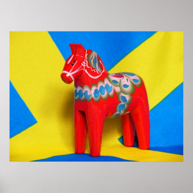 Schweden Dala Horse Poster (Vorne)