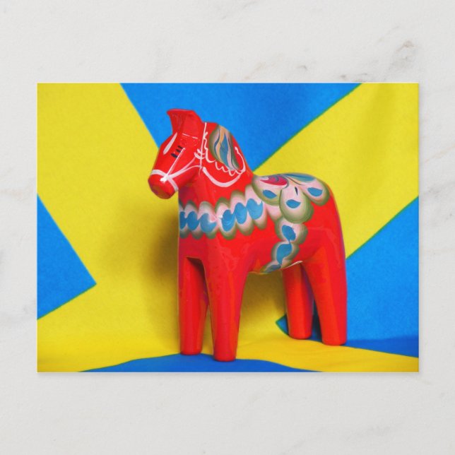 Schweden Dala Horse Postkarte (Vorderseite)