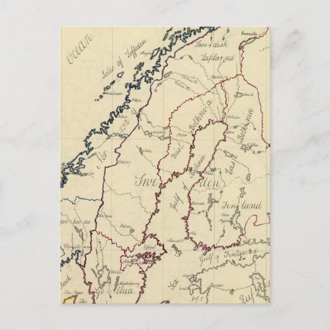 Schweden, Dänemark, Norwegen 2 Postkarte (Vorderseite)