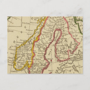Schweden, Dänemark, Norwegen, Finnland, Island Postkarte