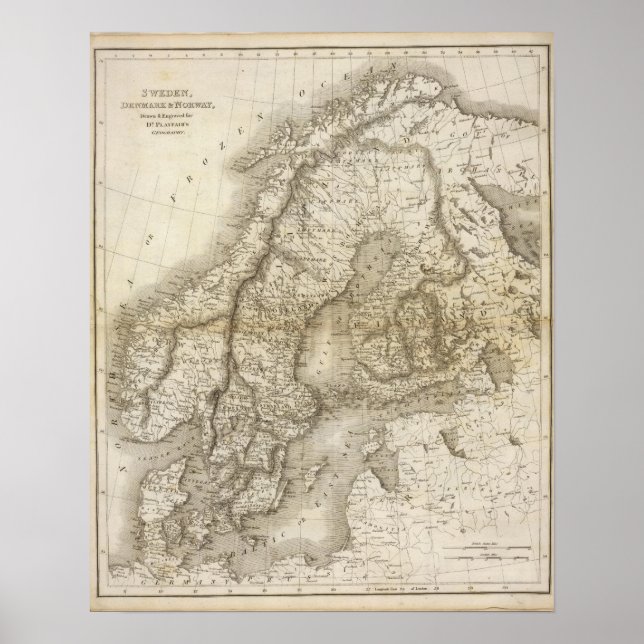 Schweden, Dänemark, Norwegen Poster (Vorne)