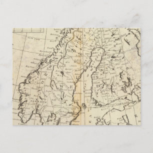 Schweden, Dänemark, Norwegen und Finnland Postkarte