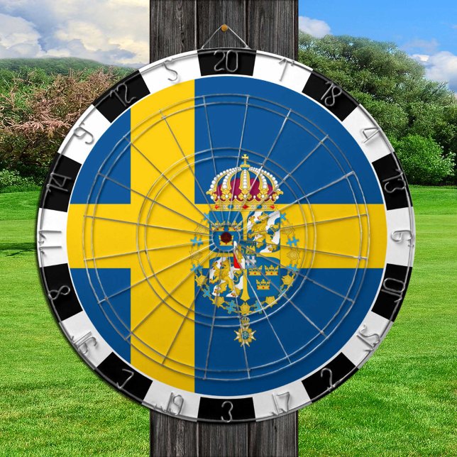 Schweden Dartboard, Spielbrett, Schwedische Flagge Dartscheibe (Von Creator hochgeladen)