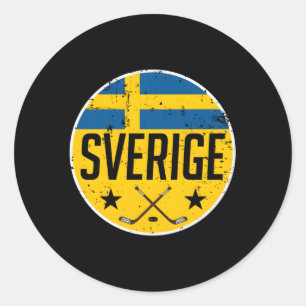 Schweden Eishockey Flag Jersey Supporter Sverige F Runder Aufkleber