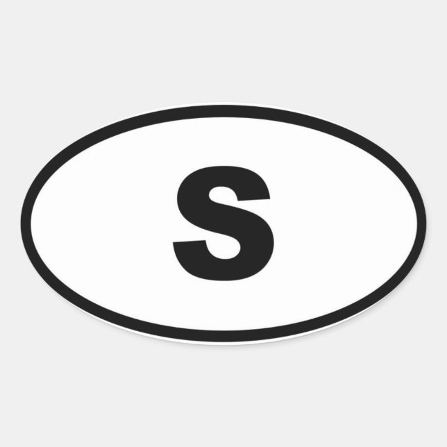 Schweden - Europa Ovaler Aufkleber (Vorderseite)