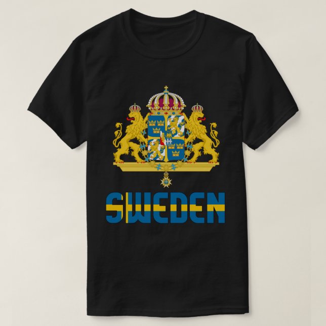Schweden - Fahne und Wappen - Patriotik T-Shirt (Design vorne)
