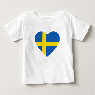 Schweden Flag Herz T - Shirt