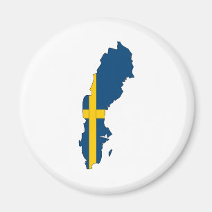 Schweden - Flag-Karte Magnet