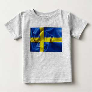 Schweden Flagge Baby Bodysuit T-shirt