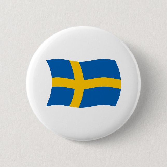 Schweden-Flagge-Button Button (Vorderseite)