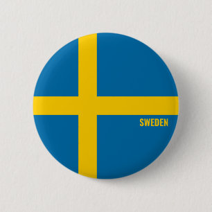 Schweden Flagge Charming Patriotic Button