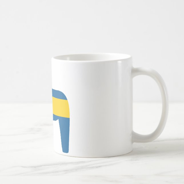 Schweden-Flagge Dala Pferd Kaffeetasse (Rechts)